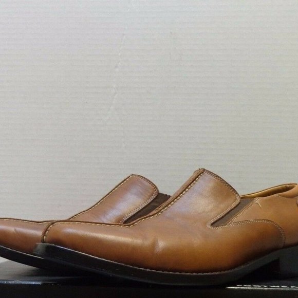 MENS HAND MADE SHOES BY JUNYUAN SIZE 11 BROWN